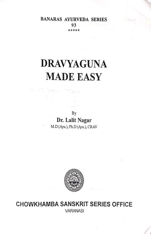 Dravyaguna Made Easy